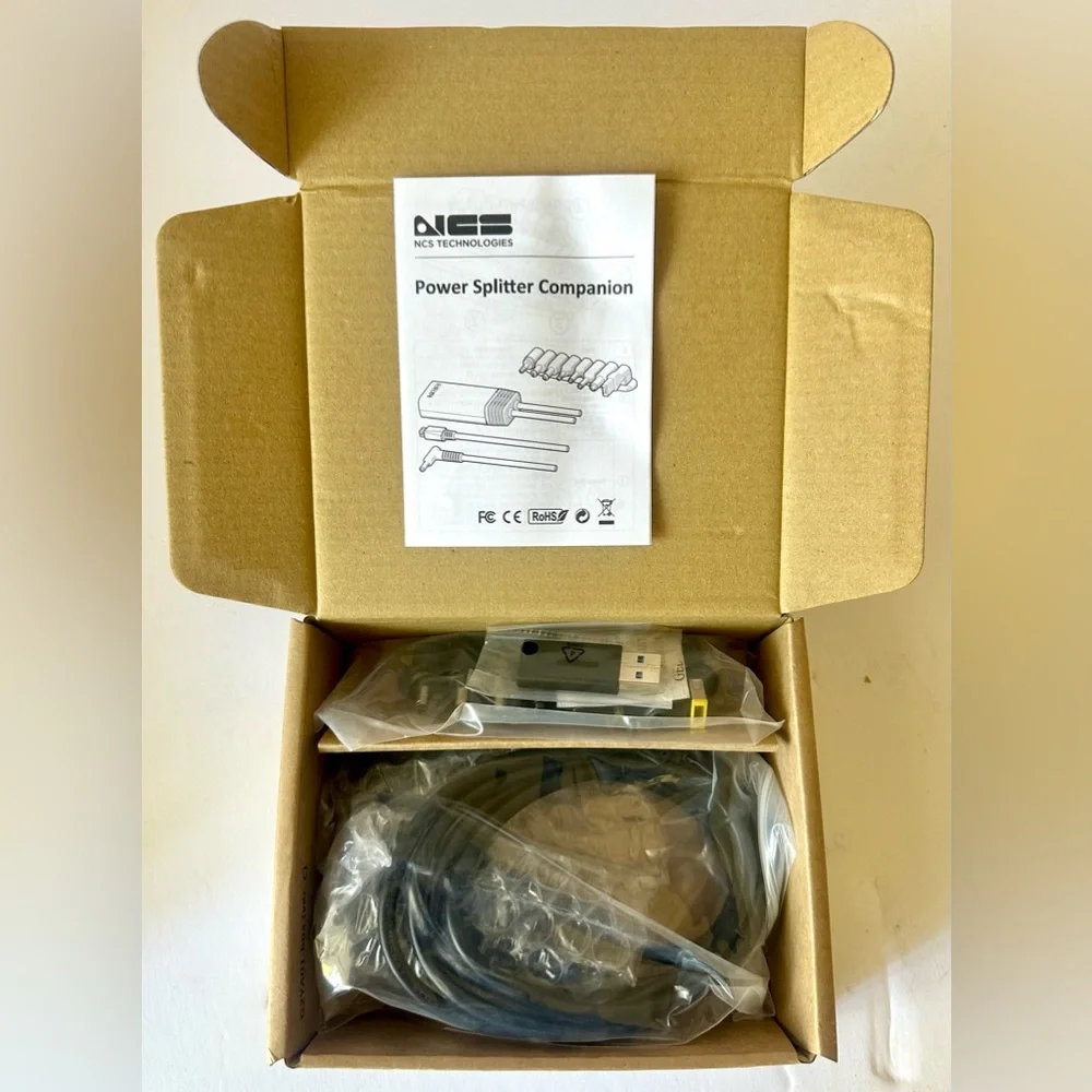 NCS Technologies NCS11290 Power Splitter Companion Laptop Multi Adapters 1042403